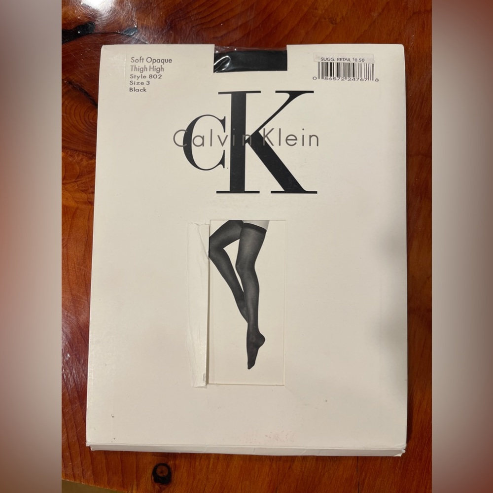 NWT unopened Calvin Klein & Nordstrom Brand Thigh-high stockings - size 3 & C/D